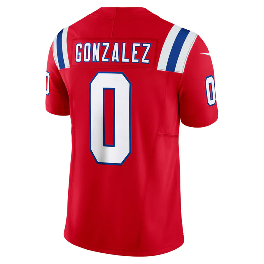 Trusc NE.Patriots #0 Christian Gonzalez Player Red Vapor F.U.S.E. Limited Stitched Jerseys