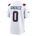 Trusc NE.Patriots #0 Christian Gonzalez White Game Stitched Jerseys