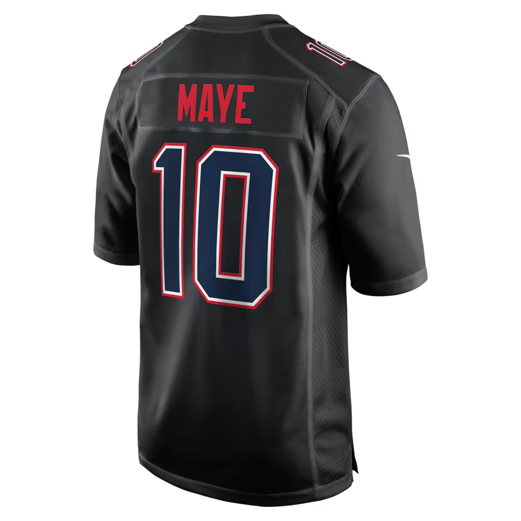 Trusc NE.Patriots #10 Drake Maye Carbon Black Fashion Game Stitched Jerseys