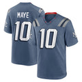 Trusc NE.Patriots #10 Drake Maye Player Storm Blue Rivalries Collection Game Stitched Jerseys