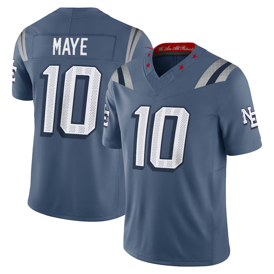 Trusc NE.Patriots #10 Drake Maye Player Storm Blue Rivalries Collection Limited Stitched Jerseys