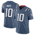 Trusc NE.Patriots #10 Drake Maye Player Storm Blue Rivalries Collection Limited Stitched Jerseys