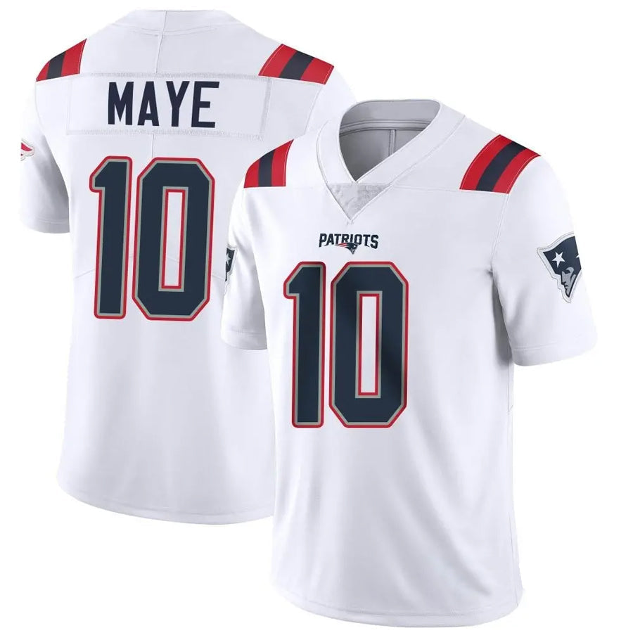 Trusc NE.Patriots #10 Drake Maye Player White Vapor Limited Stitched Jerseys
