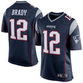 Trusc NE.Patriots #12 Tom Brady Player Navy Blue Game Stitched Jerseys