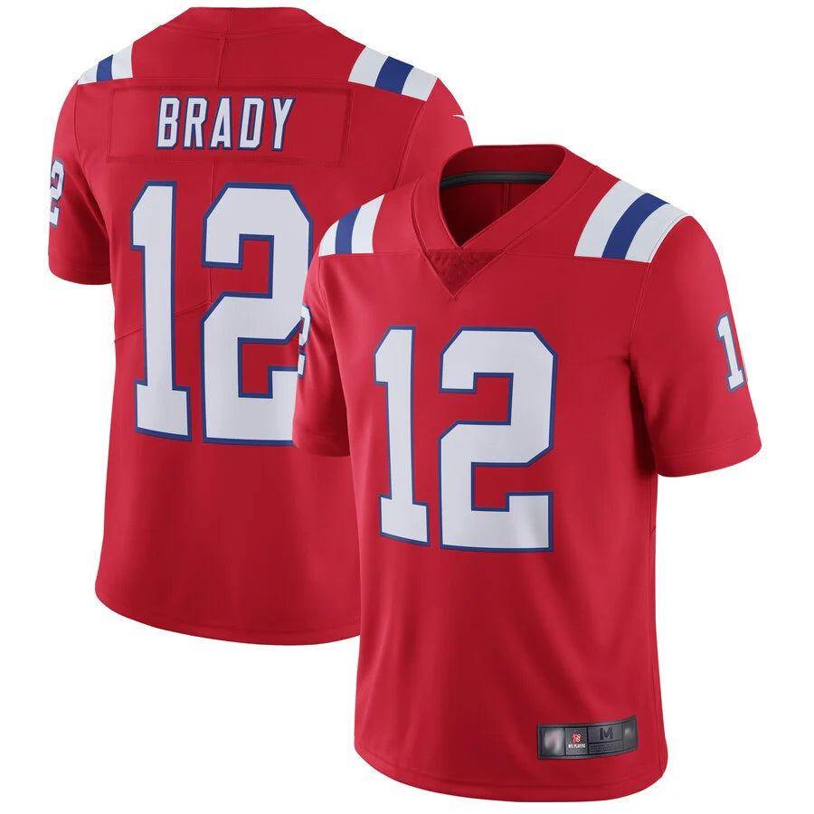 Trusc NE.Patriots #12 Tom Brady Player Red Home Limited Stitched Jerseys