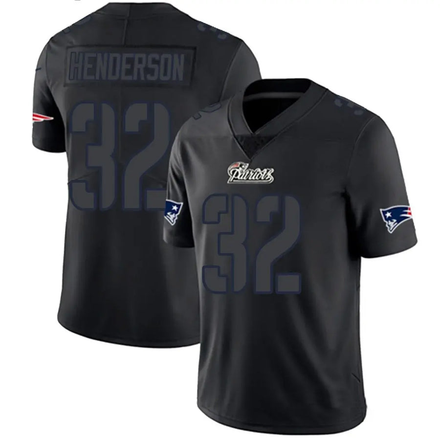 Trusc NE.Patriots #32 TreVeyon Henderson Player Black Limited Impact Stitched Jerseys