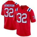 Trusc NE.Patriots #32 TreVeyon Henderson Player Red Home Game Stitched Jerseys