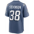 Trusc NE.Patriots #38 Rhamondre Stevenson Player Storm Blue Rivalries Collection Game Stitched Jerseys
