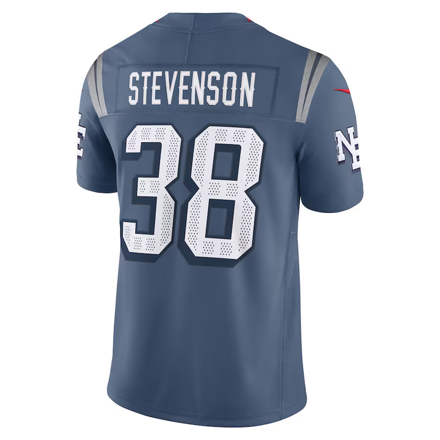 Trusc NE.Patriots #38 Rhamondre Stevenson Player Storm Blue Rivalries Collection Limited Stitched Jerseys