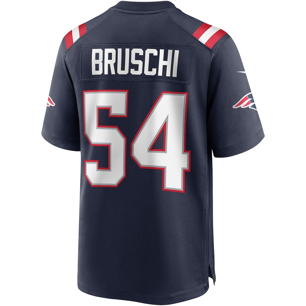 Trusc NE.Patriots #54 Tedy Bruschi Navy Game Retired Player Stitched Jerseys