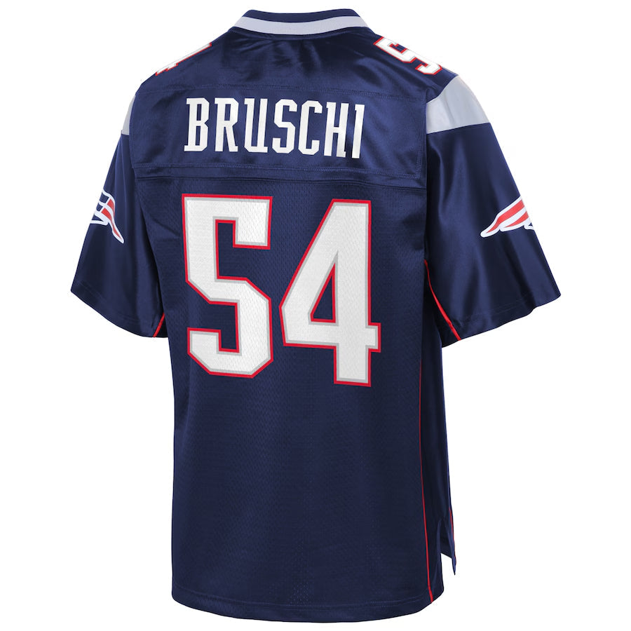Trusc NE.Patriots #54 Tedy Bruschi Player Navy Pro Line Retired Stitched Jerseys