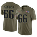 Trusc NE.Patriots #66 Will Campbell Player Olive Salute To Service Limited Stitched Jerseys