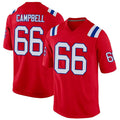 Trusc NE.Patriots #66 Will Campbell Player Red Home Game Stitched Jerseys
