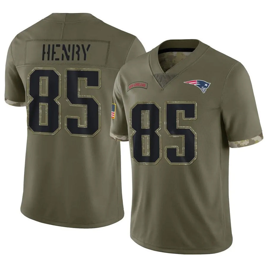 Trusc NE.Patriots #85 Hunter Henry Player Olive Salute To Service Limited Stitched Jerseys