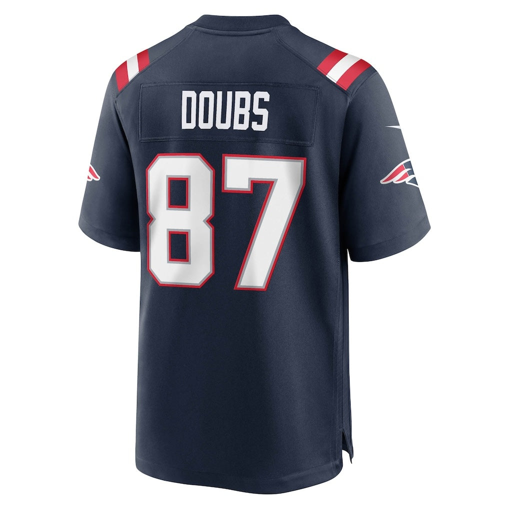 Trusc NE.Patriots #87 Romeo Doubs Navy Game Jerseys