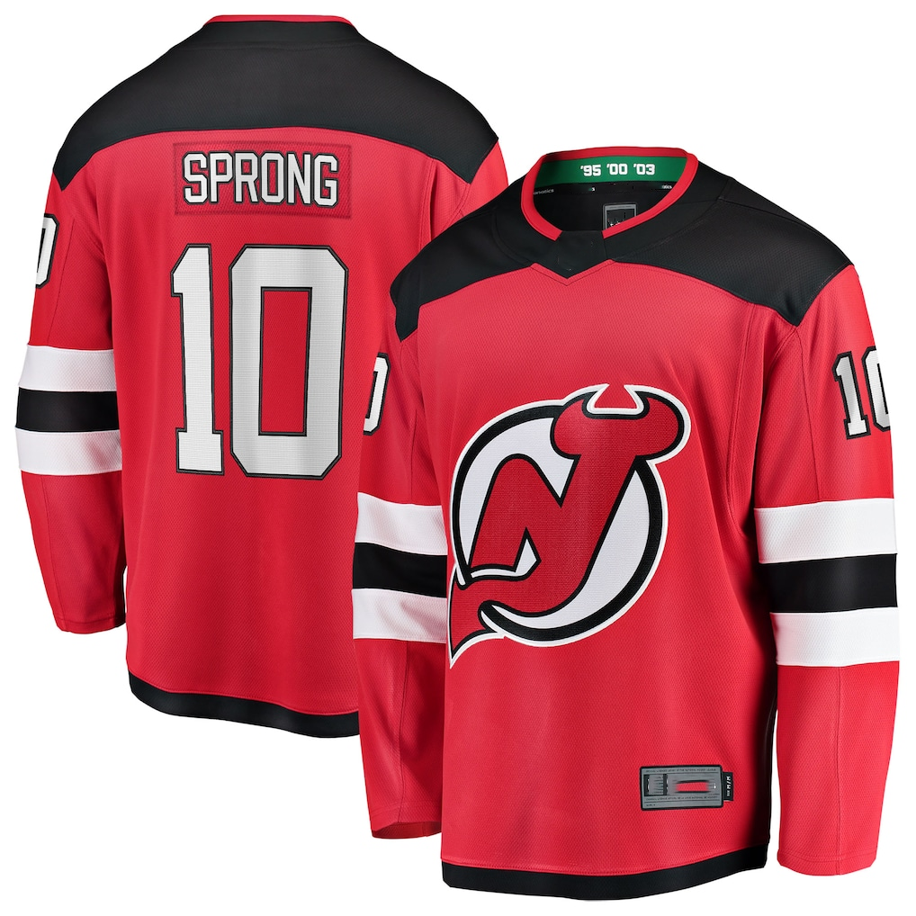 Trusc N.Jersey Devils #10 Daniel Sprong Red Home Breakaway Jerseys