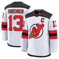 Trusc N.Jersey Devils #13 Nico Hischier White Away Premium Jerseys