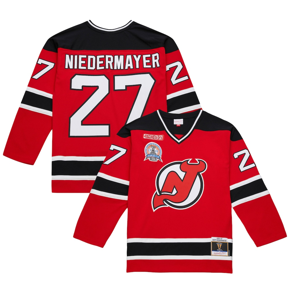 Trusc N.Jersey Devils #27 Scott Niedermayer Mitchell & Ness Red Big & Tall 199900 Blue Line 2.0 Jerseys