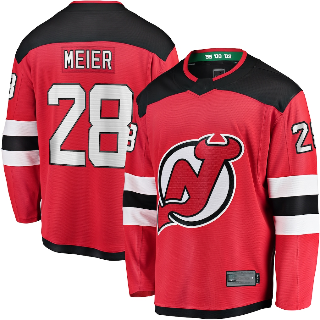 Trusc N.Jersey Devils #28 Timo Meier Red Home Breakaway Jerseys