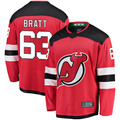 Trusc N.Jersey Devils #63 Jesper Bratt Red Home Breakaway Player Jerseys