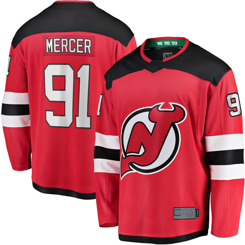 Trusc N.Jersey Devils #91 Dawson Mercer Red Home Breakaway Jerseys