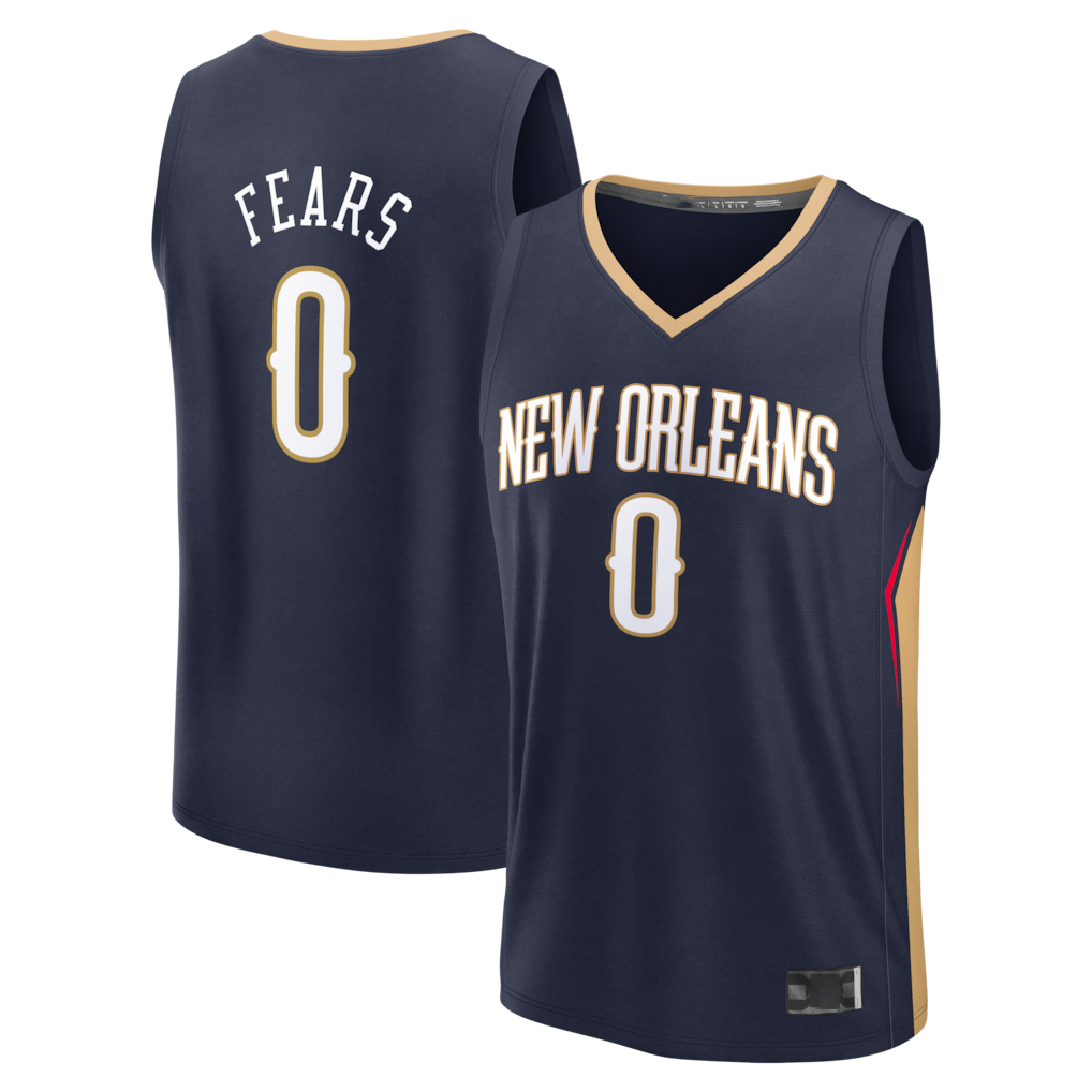 Trusc NO.Pelicans #0 Jeremiah Fears Navy Fast Break Replica Stitched Jerseys- Icon Edition