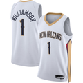 Trusc NO.Pelicans #1 Zion Williamson White Swingman Stitched Jerseys- Association Edition