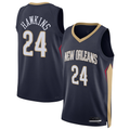 Trusc NO.Pelicans #24 Jordan Hawkins Navy Swingman Stitched Jerseys- Icon Edition