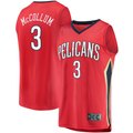 Trusc NO.Pelicans #3 C.J. McCollum Red Fast Break Replica Player Stitched Jerseys- Statement Edition
