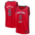 Trusc NO.Pelicans #5 Dejounte Murray Red Fast Break Replica Player Stitched Jerseys- Statement Edition