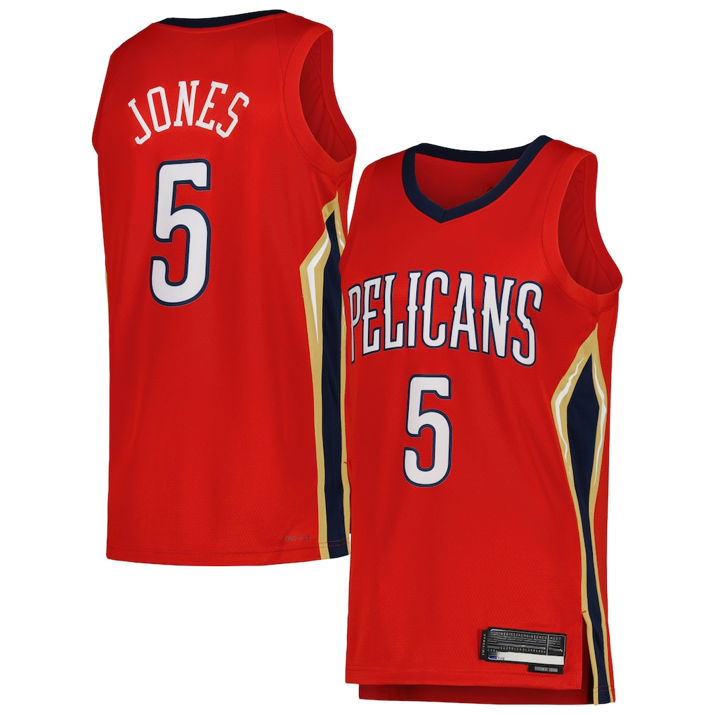 Trusc NO.Pelicans #5 Herbert Jones Red Swingman Stitched Jerseys- Statement Edition