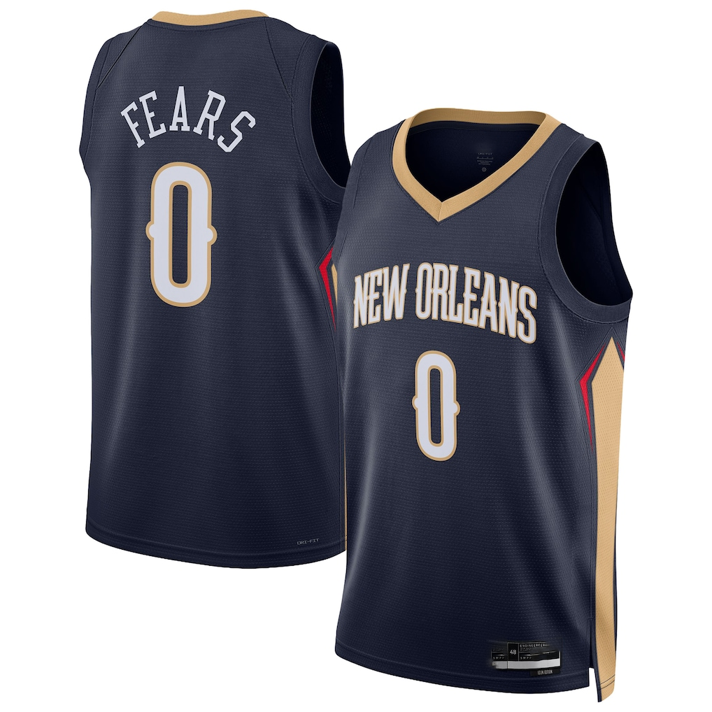 Trusc NO.Pelicans #0 Jeremiah Fears Navy Swingman Stitched Jerseys- Icon Edition