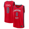 Trusc NO.Pelicans #0 Jeremiah Fears Red Fast Break Replica Player Stitched Jerseys- Statement Edition