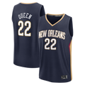 Trusc NO.Pelicans #22 Derik Queen Navy Fast Break Replica Stitched Jerseys- Icon Edition