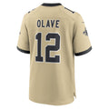 Trusc NO.Saints #12 Chris Olave Player Gold Alternate Game Stitched Jerseys