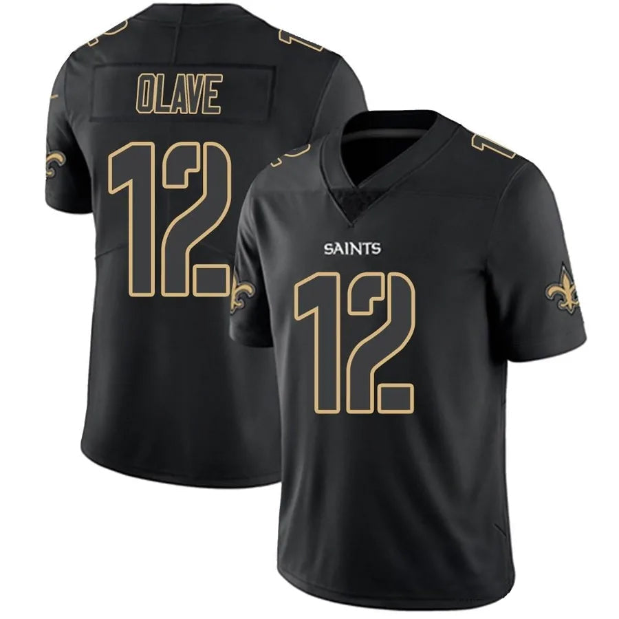Trusc NO.Saints #12 Chris Olave Player Limited Black Impact Stitched Jerseys