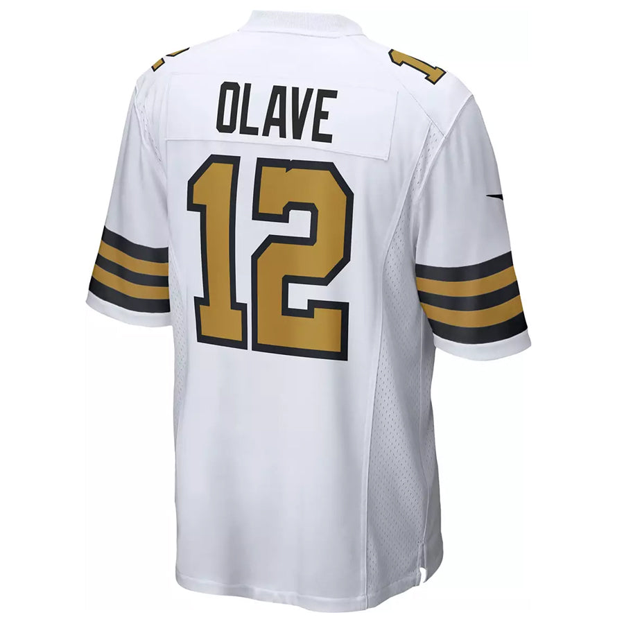 Trusc NO.Saints #12 Chris Olave Player White Alternate Game Stitched Jerseys