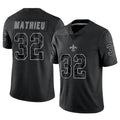 Trusc NO.Saints #32 Tyrann Mathieu Player Black RFLCTV Limited Stitched Jerseys