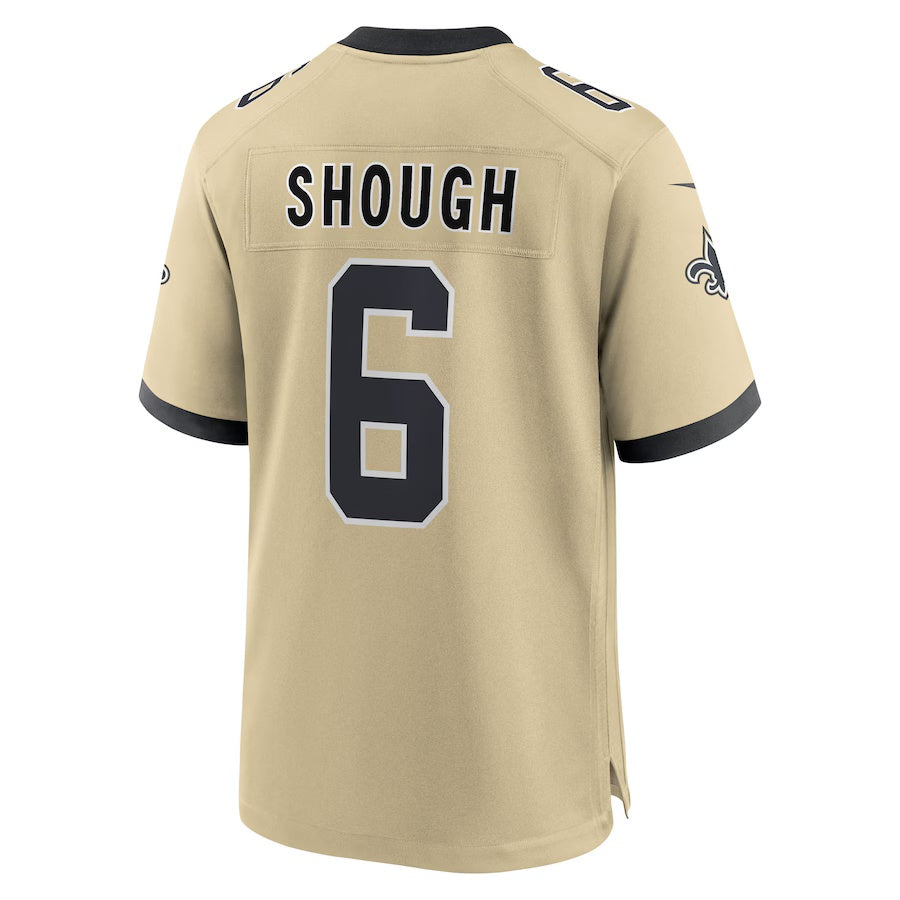 Trusc NO.Saints #6 Tyler Shough Gold Alternate Game Player Stitched Jerseys