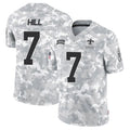 Trusc NO.Saints #7 Taysom Hill Player Arctic Camo Salute to Service Limited Stitched Jerseys