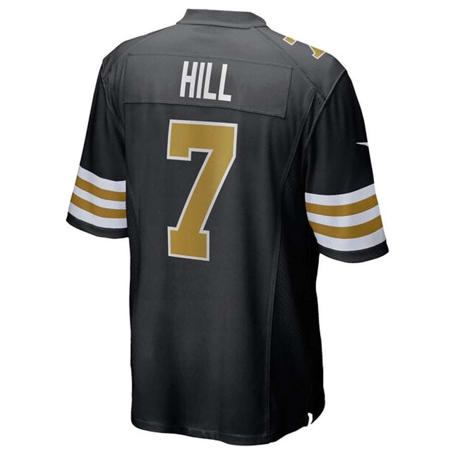 Trusc NO.Saints #7 Taysom Hill Player Black Alternate Game Stitched Jerseys