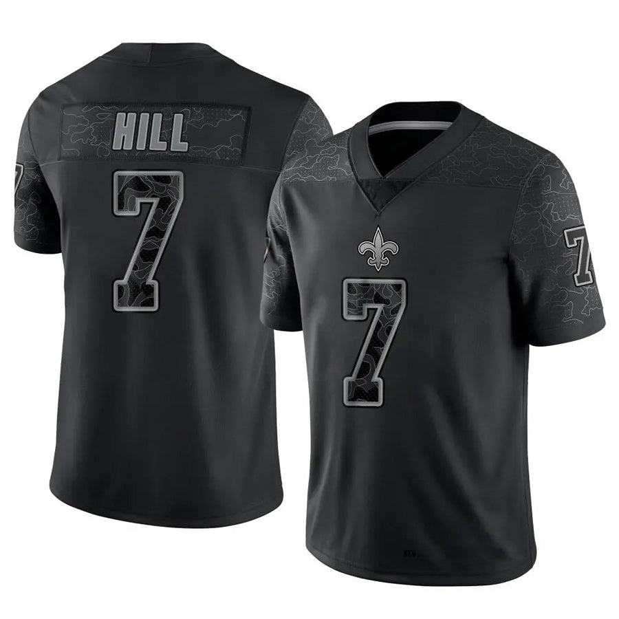 Trusc NO.Saints #7 Taysom Hill Player Black RFLCTV Limited Stitched Jerseys