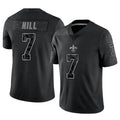 Trusc NO.Saints #7 Taysom Hill Player Black RFLCTV Limited Stitched Jerseys