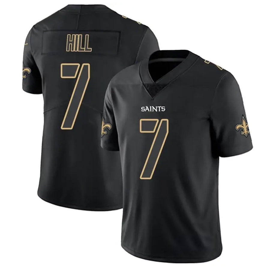 Trusc NO.Saints #7 Taysom Hill Player Limited Black Impact Stitched Jerseys