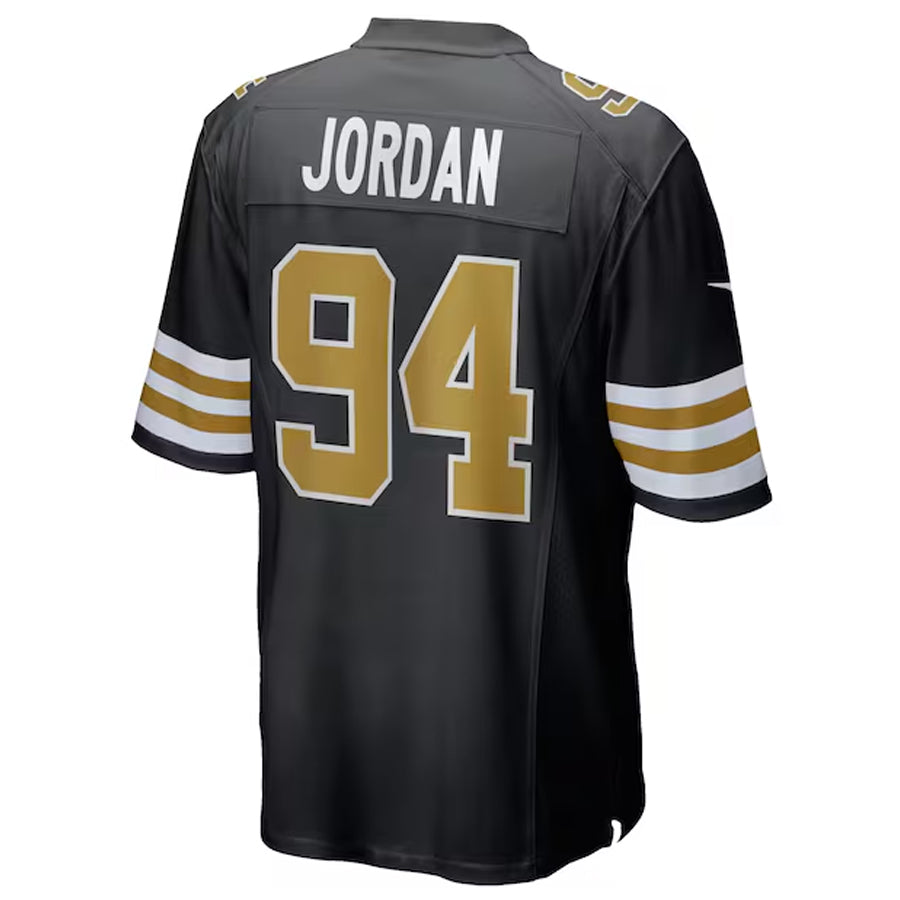 Trusc NO.Saints #94 Cameron Jordan Player Black Alternate Game Stitched Jerseys