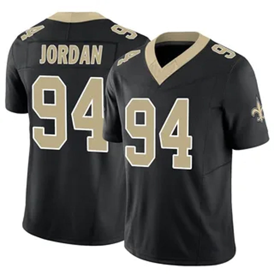Trusc NO.Saints #94 Cameron Jordan Player Black Vapor F.U.S.E. Limited Stitched Jerseys