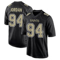 Trusc NO.Saints #94 Cameron Jordan Player Carbon Black Fashion Game Stitched Jerseys