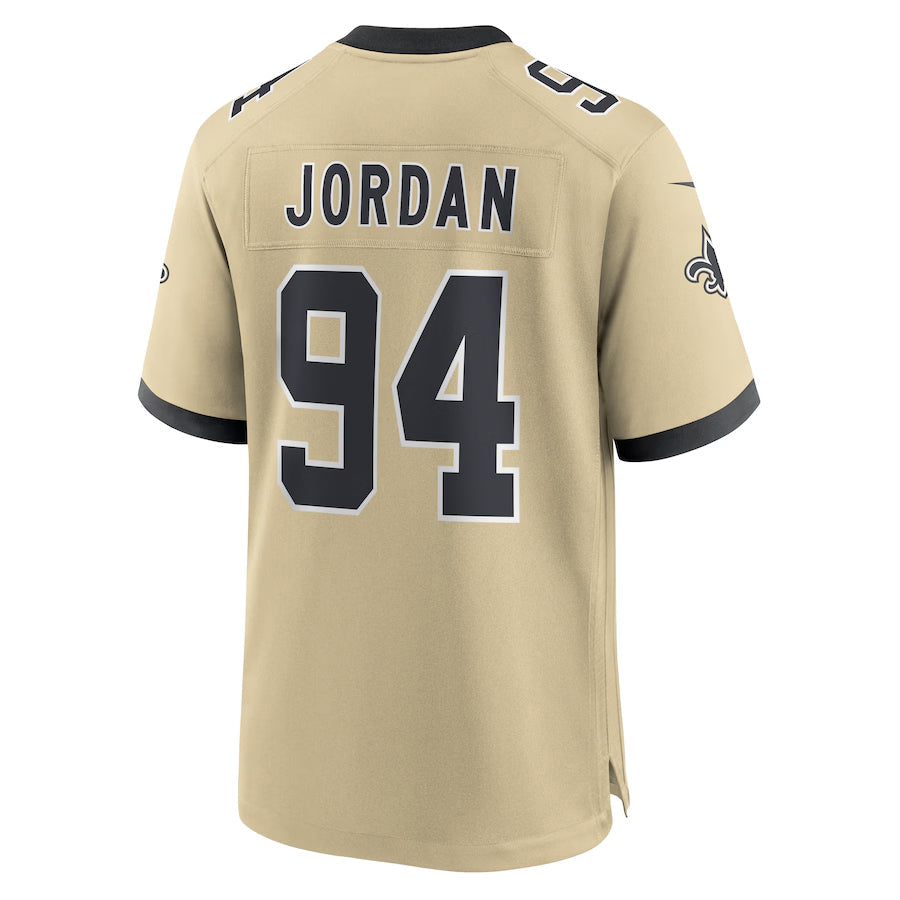 Trusc NO.Saints #94 Cameron Jordan Player Gold Alternate Game Stitched Jerseys