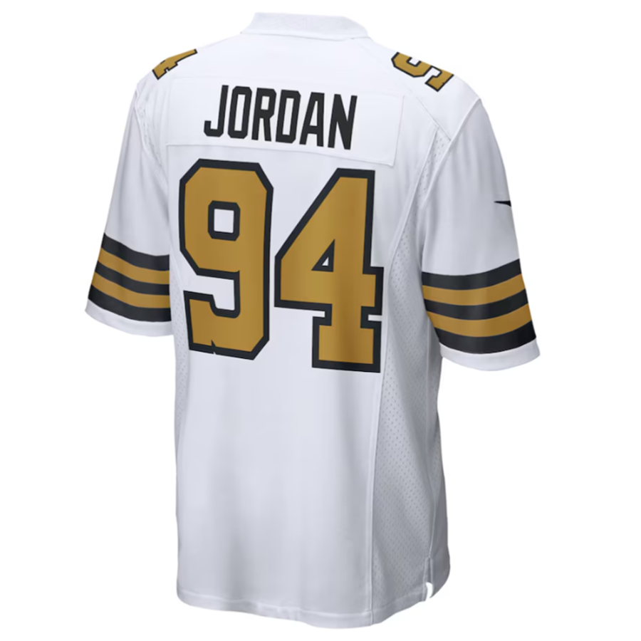 Trusc NO.Saints #94 Cameron Jordan White Alternate Game Stitched American Stitched Jersey
