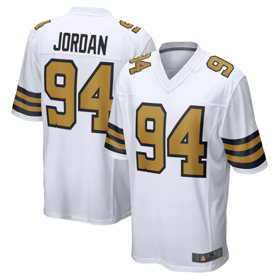 Trusc NO.Saints #94 Cameron Jordan White Alternate Game Stitched American Stitched Jerseys